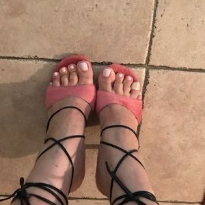 Vicini Italian pink cowhide sandals